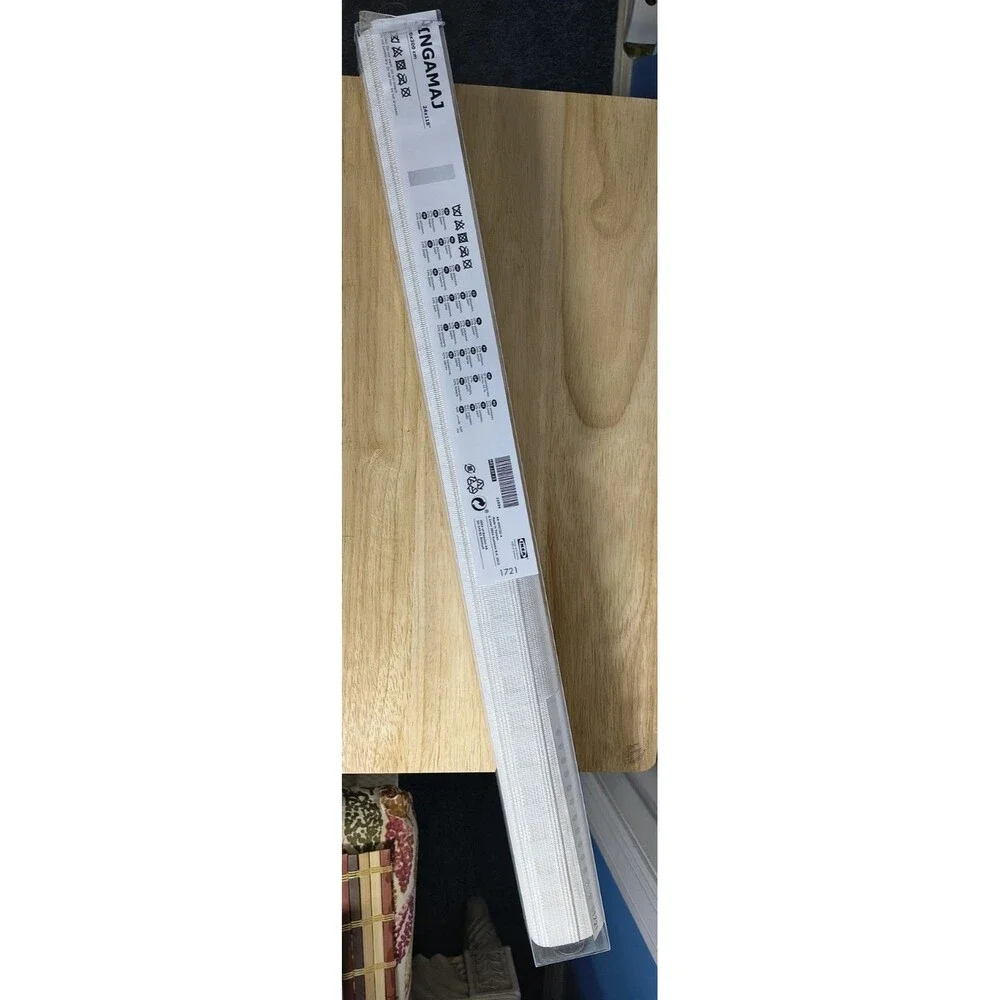 New IKEA INGAMAJ 402.127.12 Panel Curtain Woven Shade 24 x 118 Off-White